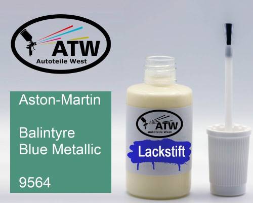 Aston-Martin, Balintyre Blue Metallic, 9564: 20ml Lackstift, von ATW Autoteile West.